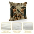 thumbnail image 4 of Creowell Egyptian Decorative Throw Pillow Cover Case,Papyrus Queen Nefertari Outdoor Pillow Cases Square Standard Cushion Covers for Sofa Couch Bed Car White, 4 of 5