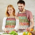 thumbnail image 5 of Pioneer Flower Floral Print Pattern Apron-Garden Aprons for Women with Pockets-Cotton Linen Waterproof Kitchen Cooking Gardening Aprons Adjustable for Kitchen,Cooking,BBQ and Salon 33x27 Inch, 5 of 7