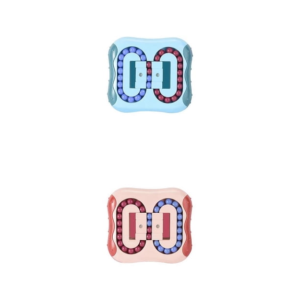 2 juguetes giratorios, coloridos juguetes antiestrés con cuentas giratorias para la punta de los dedos, novedosos juguetes de rompecabezas para niños y adultos. color 1