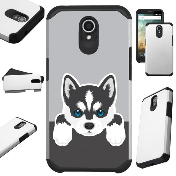 For Alcatel Idealxtra 1x Evolve 2018 Tcl Lx Phone Case Hybrid Fusion Cover Cute Dog Siberian Husky Walmart Com Walmart Com