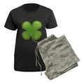thumbnail image 5 of CafePress - Lucky Irish Four Leaf Clover Women's Dark Pajamas - Women's Short Sleeve Print T-Shirt and Pants Dark Cotton Pajama Set, 5 of 7