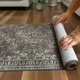 thumbnail image 4 of ARJINCUTE Distressed Vintage Gray Green Runner Rugs 2'x8', Non-Slips Low Pile Traditional Farmhouse Carpet, Machine Washable, 4 of 9