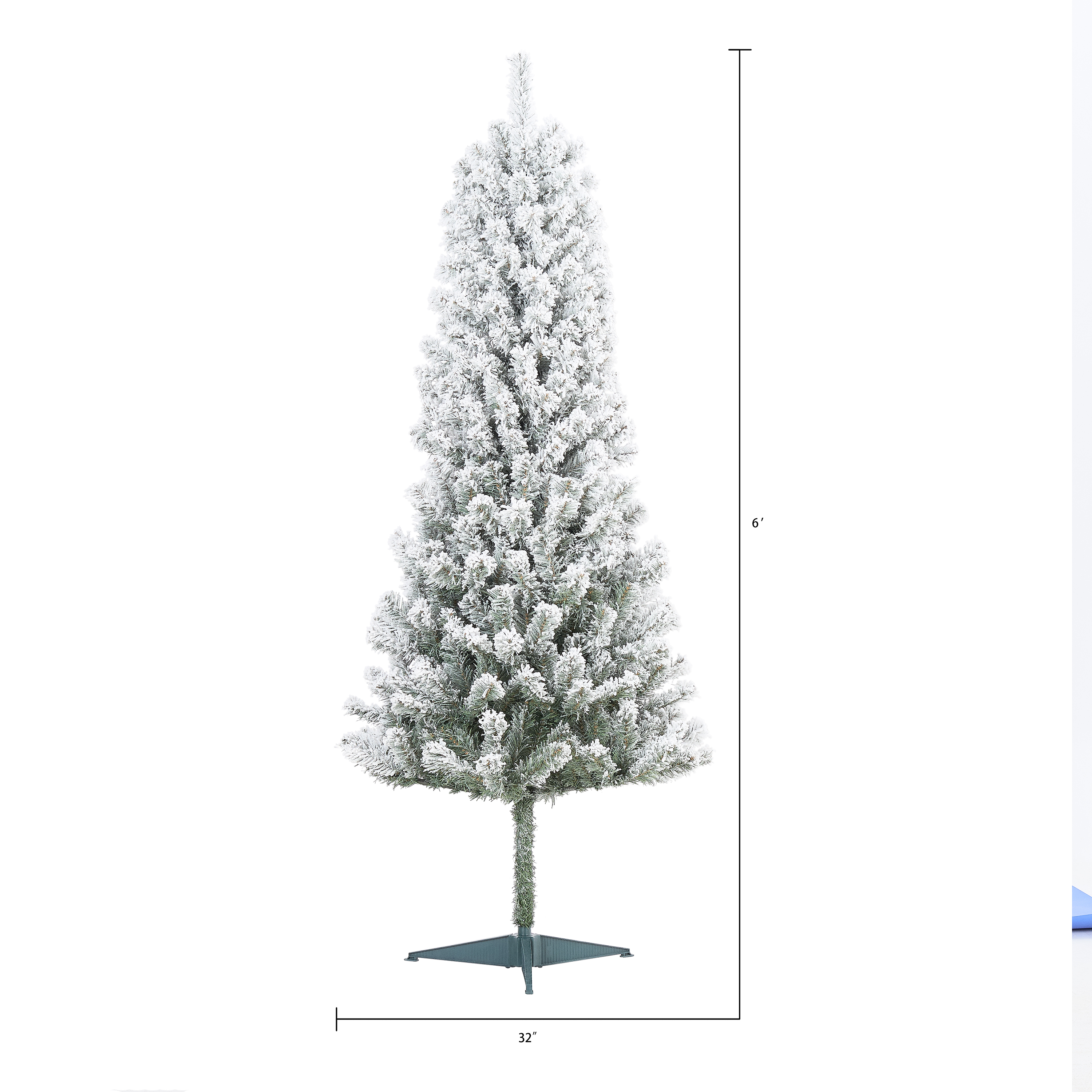 Holiday Time 6ft Un-Lit Snow-Flocked Pine Artificial Christmas Tree - image 6 of 6