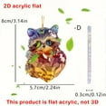 thumbnail image 3 of JoyMoreHome Crystal Shape Lovely Animal Cute kitten Car Bag Pendant Keyring Keychains, 3 of 4