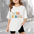 thumbnail image 2 of Miaoju Toddler Girl Tops 3t Crew Neck Graphic T-Shirts Short Sleeve T Shirt Fashion Cool Preppy Tops Summer Clothes for Girls, 2 of 6
