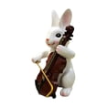 thumbnail image 1 of SIfdSeng My Items Little Rabbit Playing the Violin Interior Space Resin A Start To Conversations and A Delightful Addition To Any Home Or ., 1 of 6