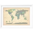 thumbnail image 2 of Art.com Political Map of the World Map Art Print by Michael Tompsett, White Frame Wall Art, 44" x 32", 2 of 5