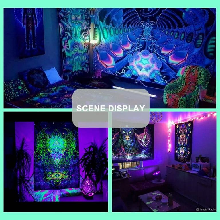 Fluorescent Tapestry Blacklight Tapestry UV Reactive Wall Hanging