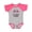 Baseball Heather and Hot Pink, variant on Gettysburg Pennsylvania USA Boys or Girls Baby Bodysuit