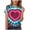 Multicolor 3, variant on LckLvx Valentine Shirts for Girls Trendy Cute Tie Dye Short Sleeve T-Shirts Heart Print Casual Round Neck Blouse Tops