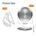 thumbnail image 2 of 8 piezas de Platos de Acero Inoxidable con Soporte Triangular de 8 Pulgadas, Tono Plateado, 2 of 6