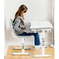 thumbnail image 4 of VIVO Height Adjustable Childrens Desk & Chair Kids Interactive Work Station Grey, 4 of 9