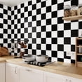 thumbnail image 5 of Checkered Contact Paper,Bexikou Black and White Wallpaper 17.7” x 197” Vinyl Contact Paper for Countertops,Waterproof Self Adhesive Wall Paper for Cabinets Shelf Liner Bedroom Walls, 5 of 8