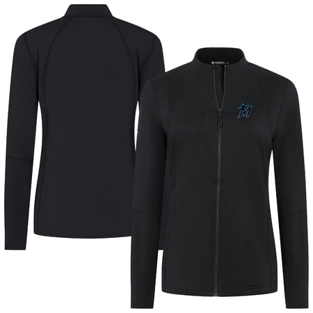 Women s Levelwear Black Miami Marlins Mesa Insignia 2.0 Full-Zip Jacket