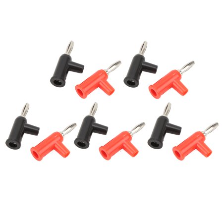 10-Pack 4mm Stackable Banana Plugs – Solderless Connect In Red/Black/Yellow/Blue/Green, Brass With ABS Insulator
