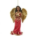 thumbnail image 2 of Kurt Adler 4.75" Resin Red & Gold African American Angel Ornament 3/asstd, 2 of 6