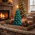 thumbnail image 6 of Christmas Tree Candle, LED Flameless Candle with Flickering Warm Light, Battery Operated Christmas Tree Shaped Candle Decor, Holiday Tabletop Ornament for Mantel Dining Room Home Party Decoration, 6 of 6
