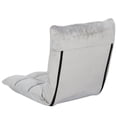 thumbnail image 5 of ZENY 14-Level Adjustable Folding Floor Chair, Reclining Lazy Sofa Chair with Padded Cushion, Gaming Lounge Chair for Living Room, Bedroom and Reading, Gray, 5 of 8