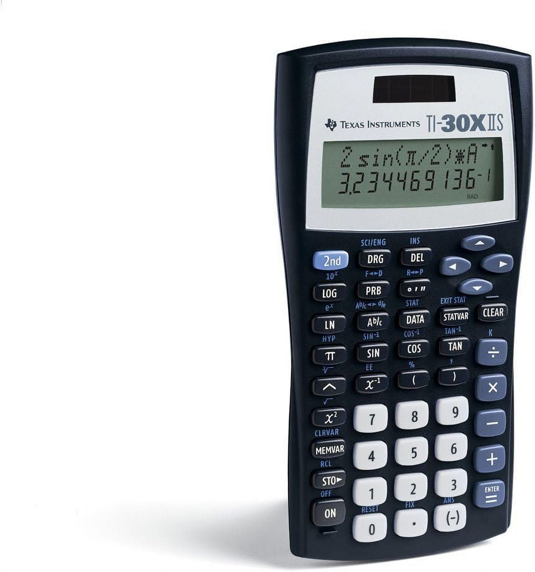 Texas Instruments TI-30X IIS 2-Line Scientific Calculator, Black with Blue Accents 2 Pack