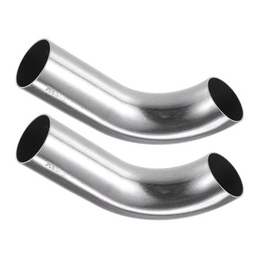 Unique Bargains 2pcs Bend Elbow Pipe Tube 1.26' OD 4.72' 2.56' Leg Length 90 Degree Exhaust Pipe Air Intake Tube for Car