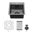 thumbnail image 2 of Rainlex 33"x22"x10",Drop-in Single Bowl Stainless Steel Kitchen Sink, Include 3 Accessories, 2 of 4