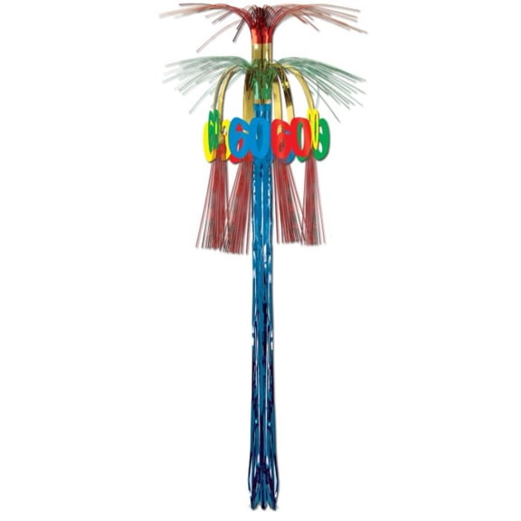 Beistle Pack of 12 60th Birthday Metallic Cascade Hanging Column Party Decorations 3'