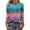 Sky Blue, variant on Enjoytime Womens Blouses Floral Printed Crewneck 3/4 Sleeve Button Down Shirt Spring Summer Trendy Business Casual Tops