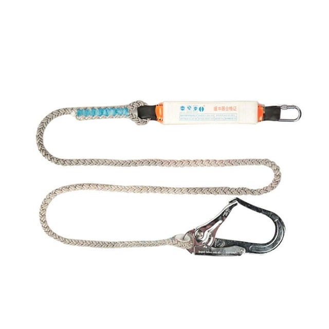 Safety Rope Steel Hook Buffer Type Fall Arrest Safety Rope With Buffer Bag Shock Absorption Safety Harness Rope Accessory ZL265