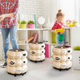 thumbnail image 5 of Modern Halloween Pumpkin Can With Lid And Wheels Large Capacity For Home Use Stylish Living Room Décor, 5 of 5