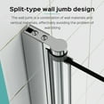 thumbnail image 4 of BARONAGE 31" W x 55" H Frameless Bathtub Shower Door, Fixed Bathtub Screen Shower Door with 1/4" (6mm) Tempered Glass, 180° Rotatable Tub Glass Panel Door, Brushed Nickel, 4 of 8