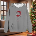thumbnail image 4 of Cowsor Cute Hoodie for Teen Girls Trendy Bow Print Preppy Hooded Sweatshirts Kids Pullover Long Sleeve School Outfits, 4 of 6