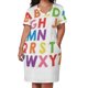 thumbnail image 2 of ¡Camiseta gráfica con el alfabeto "Te amo" perfecta para niños de jardín de infantes, preescolares y maestros! Vestido largo con bolsillos sueltos, 2 of 6