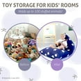 thumbnail image 4 of Butterfly Craze Bean Bag Chair Cover, Functional Toddler Toy Organizer, Fill with Stuffed Animals to Create a Jumbo, Comfy Floor Lounger for Boys or Girls, Stuffing Not Included, Navy Stars, 4 of 9
