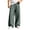 Green@GC@, variant on CONZONE Mens Baggy Cotton Linen Pants Wide Leg Pants for Men Trendy Elastic Waist Drawstring Solid Soft Casual Joggers Pant With Pockets