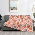 thumbnail image 2 of Honeii Painting Peach print throw blanket, crafted from cozy cotton flannel, offers versatile home decor as a bedding suitable for all seasons.-50"x40", 2 of 6