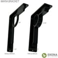 thumbnail image 2 of Ekena Millwork 2"W x 5 1/2"D x 8"H Maria Wrought Iron Bracket, (Triple center brace), Antiqued Bronze, 2 of 7