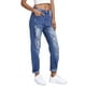 thumbnail image 3 of WILLBEST Pantalones Mujer Pantalones Vaqueros Ajustados Elásticos de Mezclilla para Mujer, Pantalones Con Agujeros, Pantalones de Tubo para Fitness y Ropa Informal Mediana, 3 of 5