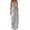 Gray, variant on QLEICOM Women's Summer Casual Floral Printed Bohemian Spaghetti Strap Floral Long Maxi Dress with Pockets Boho Printed Hoop Sling Beach Long Dress Gray M, US Size: 6