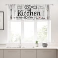 thumbnail image 3 of dinii Kitchen Curtains Rustic Farmhouse 55x39 Inch Rod Pocket Country Short Small Barn Fork and Spoon Wooden Wood Plank Board Vintage Printed Cafe Window Curtains Drapes Treatment Fabric 2 Panels, 3 of 5