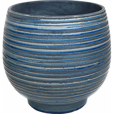Better Homes & Gardens 12" Blue Lynlee Ceramic Planter Blue