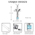 thumbnail image 2 of Forever in My Heart Birthstone Personalized Double Cross Urn Pendant Cremation Jewelry for Ashes Cross Ashes Keepsake, 2 of 7