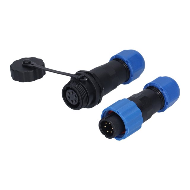 Conector de cable de aviación Enchufe de 1 a 7 pines Conexión fuerte Buena resistencia a la corrosión Conector de cable Enchufe de aviación6 pines(250V 5A)
