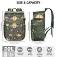 thumbnail image 3 of Spiritual Witchy Cooler Backpack - 20L Insulated Leakproof Picnic Backpack with Mystical Astrology Design, 3 of 6