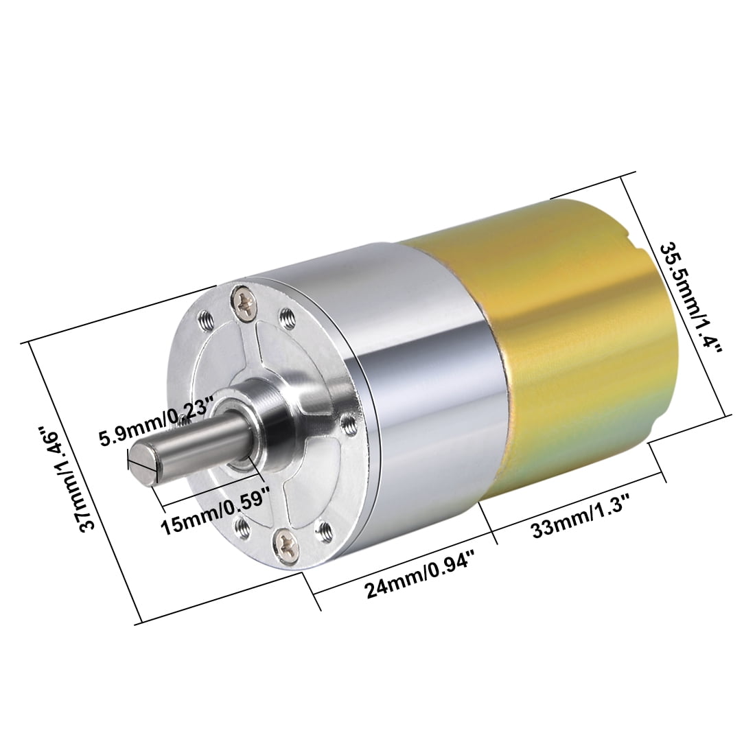 ICQUANZX DC Gear Motor 12V 200R High Torque Electric Micro Speed Reduction Geared Motor Centric Output Shaft Diameter Gearbox 