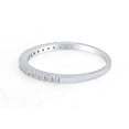 thumbnail image 2 of 1/4 CT Round Natural White Diamond Micro Pave Engagement Anniversaries Band Ring For Women In 14K Solid White Gold (0.25 Cttw) -5.5, 2 of 6