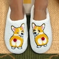 thumbnail image 3 of Xfvqtps Women Fluffy Slippers Cute Puppy Embroidery Versatile Indoor Home Funny Winter Non-Slip Plush Slippers White, 3 of 9