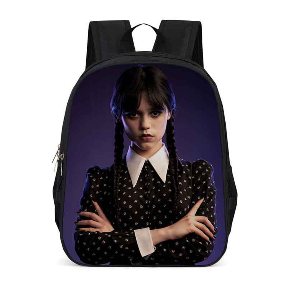 Wednesday Backpacks TV Series Zipper Pack Fashion School Bag Cosplay