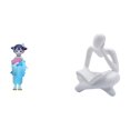 thumbnail image 1 of Muñeca Geisha Japonesa,Muñeca geisha con kimono japonés,adorno tradicional,Figura de lector abstracto,Estatua de pensador abstracto,arte,artesanías,decoraciones,Figuras humanas decorativas, 1 of 8