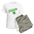 thumbnail image 5 of CafePress - Slainte With Four Leaf Clover Women's Light Pajama - Women's Short Sleeve Print T-Shirt and Pants Light Cotton Pajama Set, 5 of 7