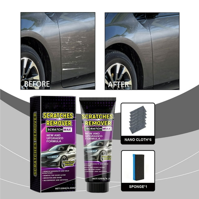 Sokhug Scratch Remover for Vehicles, Car Scratch Repair Paste, Car Paint Scratch Repair, Scratch Remover Kit with Sponge for Vehicles for Deep Scratches, Suitable for Various Scratches on Cars
